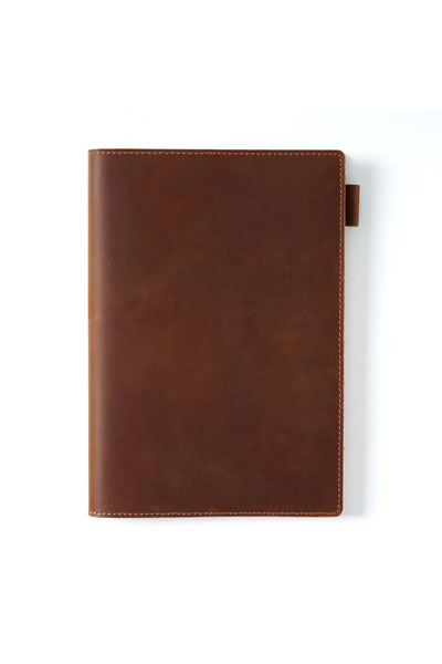 Choice A5 - Brown Leather Cover for A5 A6 Journals Notebook Handmade Leather Notebook Cover with 88 Sheets