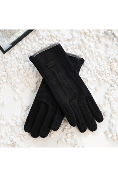 Choice Black Winter Warm Gloves Soft Lined Thickened Outdoor Gloves Cold Weathe Lining Thickened Warm Windp