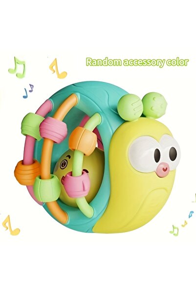 Choice yellow Hand-Held Baby Rattle Puzzle Early Education Snail Rattle Plast...