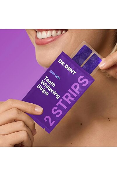 DrDent Dr. Dent Diş Beyazlatma Bantları – Mor Renk, 3’lü Set (Hassasiyet Yapmaz)