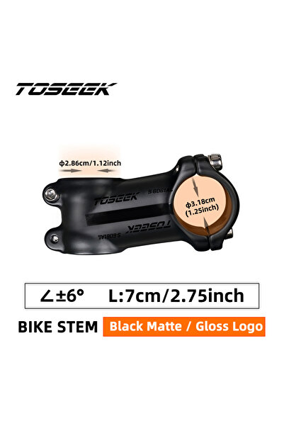 Choice جذع دراجة TOSEEK خفيف الوزن بزاوية 6-70 مم، قابل للتعديل من 6 إلى 17 د...