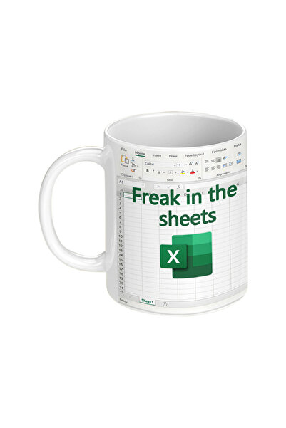 Choice كوب سيراميك "مهووس إكسل المبدع" سعة 301-400 مل، كوب قهوة مكتبي مرح، نم...