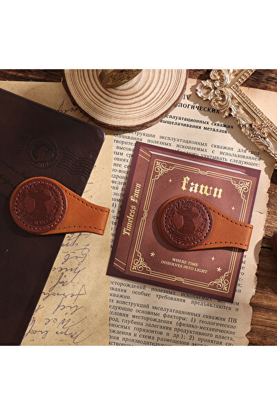 Choice Deer 1 Pc Cute Magnetic Leather Bookmark Strong Magnetic Page Holder With Animal Stitched Design Tas