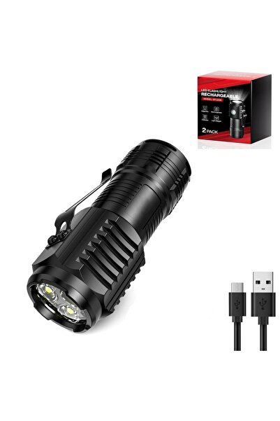 Choice Black 1PCS Ultra-bright Rechargeable LED Pen Clip Mini Flashlight Handheld Torch Portable Waterproo