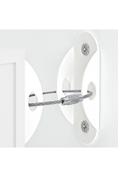 Choice White 4pcs Furniture Anchors Furniture Straps for Baby Proofing Prevent Falling Anti Tip Earthquake