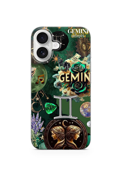 lelia حافظة هاتف شفافة متوافقة مع آيفون 16 مطبوع |   المجموعة: زودياك ميوز سي...