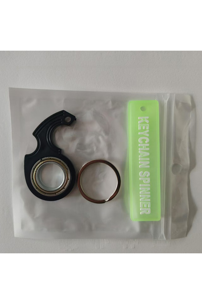 Choice Black Exquisite Finger-swivel Key Ring Decompression Keychain Fingerti...