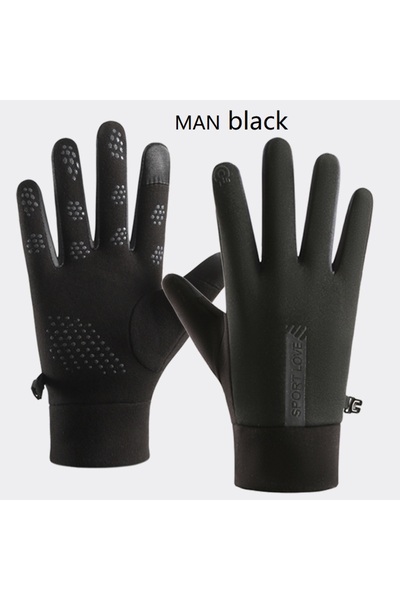 Choice Black Grey Winter Sports Warm Gloves Touch Screen Skiing Gloves Water Resistant Windproof Womens Aut