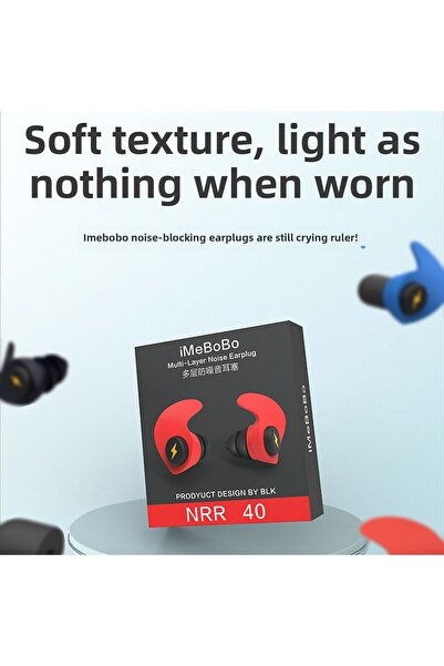 Choice سدادات أذن إسفنجية عازلة للضوضاء، سدادات أذن عازلة للصوت للنوم الصامت، تجميع منفصل، مقاومة للماء، سيليكون.