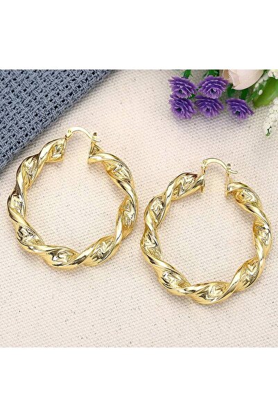 Choice E4424 Huitan Matal Hoop Earrings for Women Daily Party Wedding Luxury Accessories Gold Color 3 Style