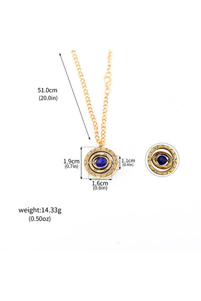 Choice قلادة إيكو جينكس من الموسم الثاني من سلسلة أركين الجديدة N01151، مصنوعة من مسحوق أركين أنمي، مع قلادة كريستال سداسية دوارة من بيلتو