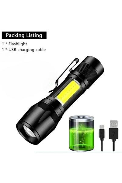 Choice Mini Flashlight High-power Led Flashlight USB Rechargeable Torch Zooma...
