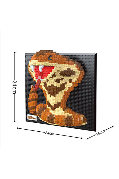 Choice3 1518 قطعة من مكعبات البناء ثلاثية الأبعاد البنية، بتصميمات حيوانات مخ...