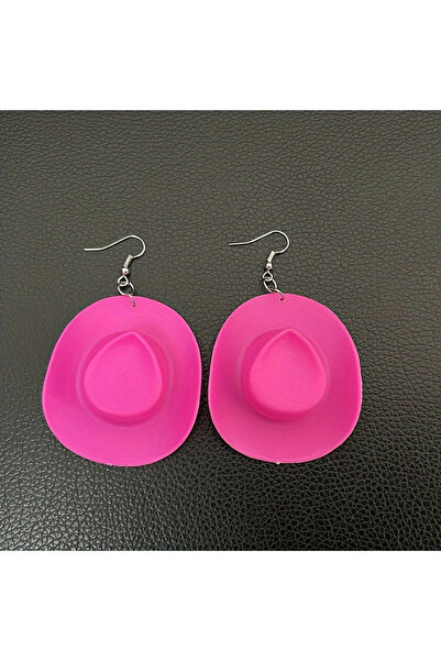 Choice Pink Creative Western Cowgirl Hat Dangle Earrings For Women Girls Vint...