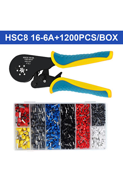 choice2 مجموعة أدوات تجعيد أطراف الأسلاك الخضراء 16-6 1200 قطعة، مجموعة كماشة...