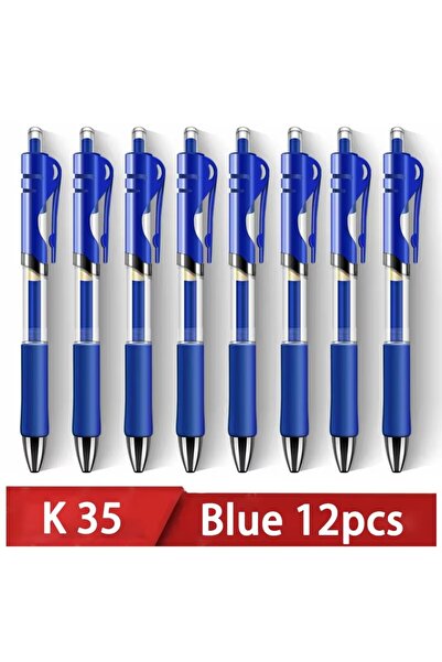 Choice مجموعة أقلام جل كلاسيكية من 12 قطعة، ألوانها أسود/أزرق/أحمر، رأس معدني...