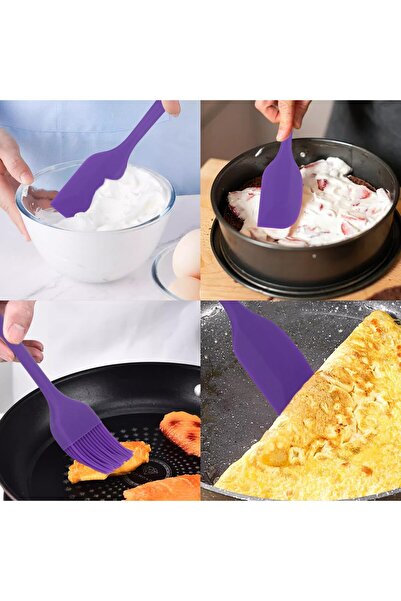 GELDİMİCOM 6 Pieces Silicone Spatula Set with Stainless Core Fireproof Nonsti...