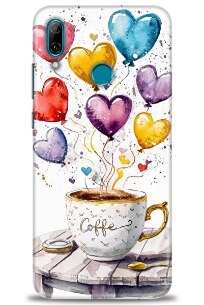 Rulet Aksesuar غطاء متوافق مع هاتف هواوي بي سمارت 2019 HD مطبوع - غطاء سيليكو...