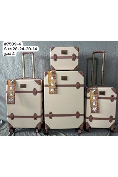 Generic حقيبة سفر بعجلات - مجموعة من 4 قطع - بعجلات دوارة (20 بوصة + 24 بوصة + 28 بوصة) سيليكون