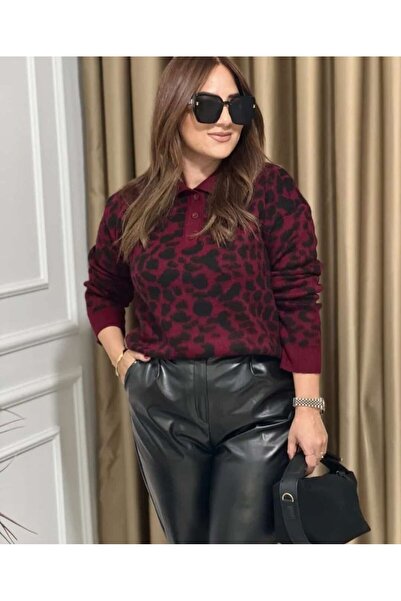 EGELİMODA سترة تريكو طويلة منقوشة للمرأة