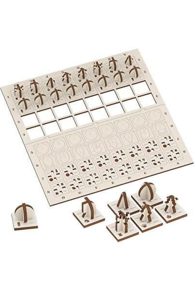 Gibot Puzzle din lemn 3D tabla de sah 2 in 1,