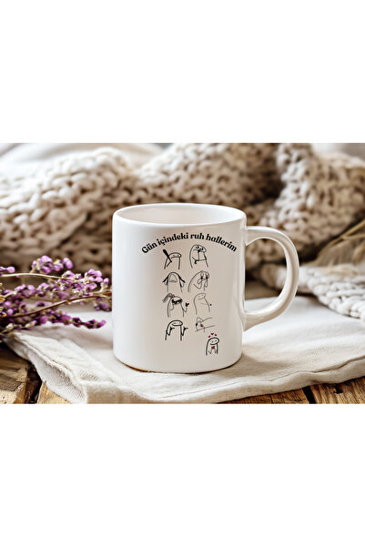 Beramussa My Inner Haller Mug – Fun Coffee Cup with Funny Character Illustrations and Emotion-Themed Design