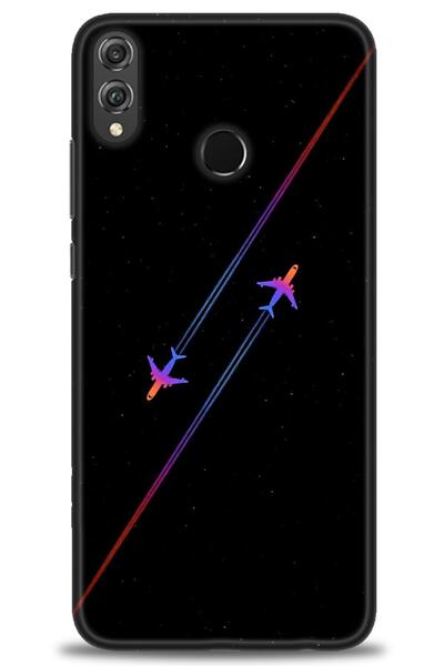 Rulet Aksesuar غطاء متوافق مع هاتف هواوي هونر 8X HD مطبوع - غطاء سيليكون مصمم...