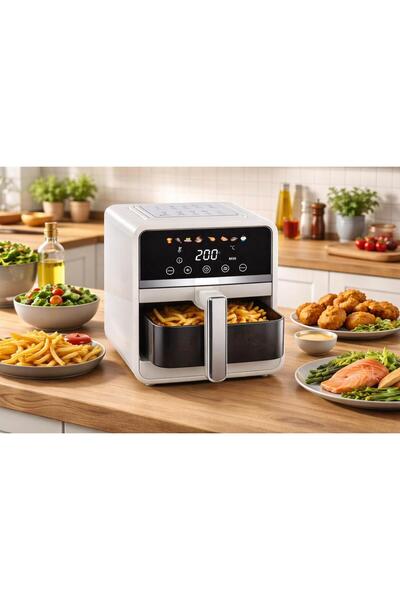 ATLT ATLANTİS AİLE BOY AİRFRYER AIR FRYER PREMİM XL DİĞİTAL GÖSTERGELİ KONTRO...