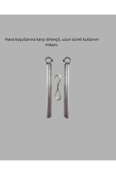 Sepetink 25x60 cm Çamaşır Askılığı Kare Balkon Demiri İçin Dayanıklı Tasarım