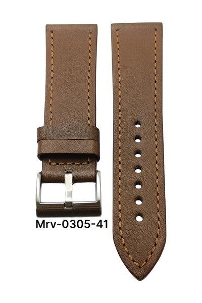 Mrv 24 MM-SPOR CEVİZ DÜZ TABA DİKİŞ DERİ KORDON