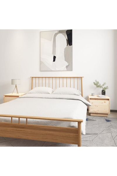 vidaxl Bedside Cabinets 2 pcs 35x34x32 cm Solid Wood Pine