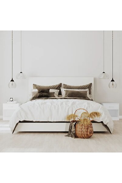 vidaxl Nightstand 2 pcs with Drawer White