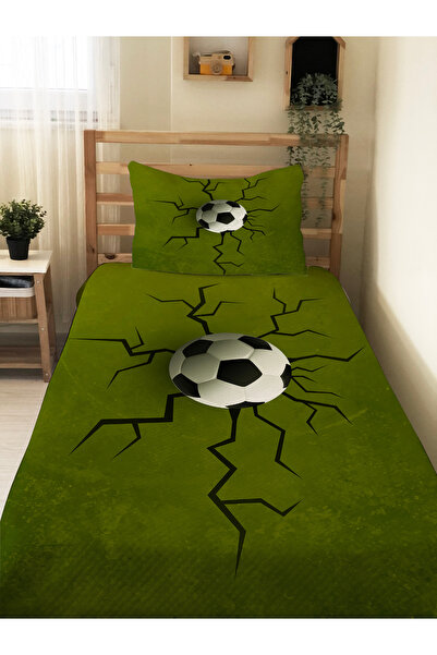 Evmila Football Patterned Children's Pike Set - 160X230 cm Pike 50X70 cm Pill...