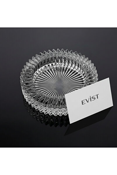 EVİST Lüks Dekoratif Cam Küllük – Büyük Boy (15 cm), Premium Kristal Görünüm ...