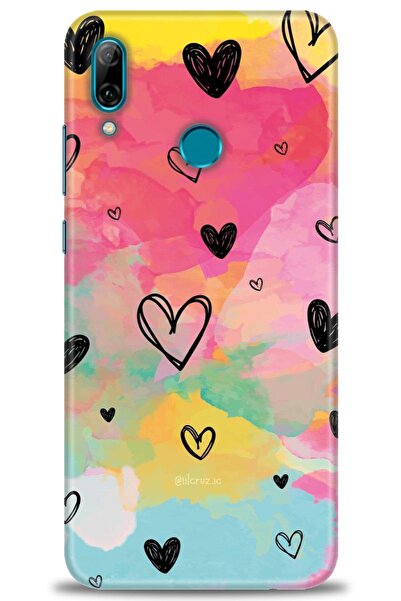 Rulet Aksesuar حافظة متوافقة مع هاتف هواوي بي سمارت 2019 HD مطبوع + واقي شاشة...