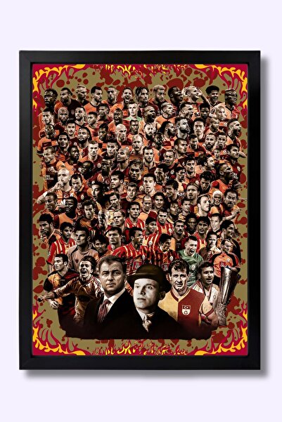 Marka GS - Sarı Kırmızı Taraftar Poster - Taraftar Duvar Posteri - çerçevesiz