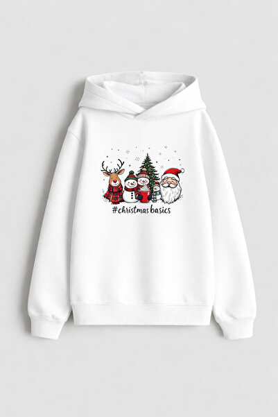 MODA Anul Nou Moș Crăciun Crăciun cu imprimeu Hanorac alb pentru copii tricou