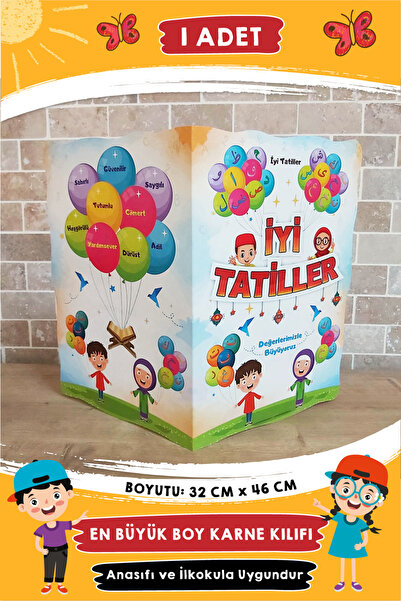 Etkinlikdenizi Manevi Eğitim Karne Kabı Kılıfı - Balon Temalı (1 ADET)