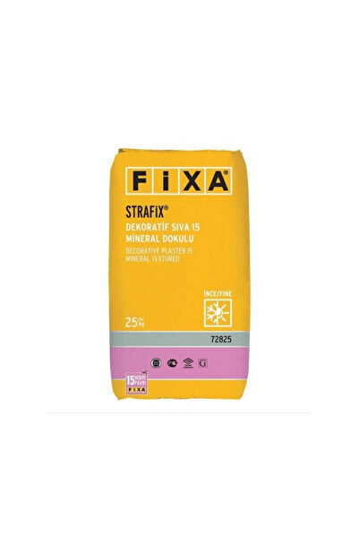 FİXA Strafix Dekoratif Sıva 15 Mineral Dokulu Beyaz 25 Kg
