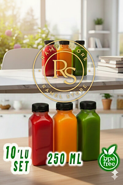 ramel store rs Köşeli okul piknik meyve suyu boş pet içecek şişe şeffaf plast...