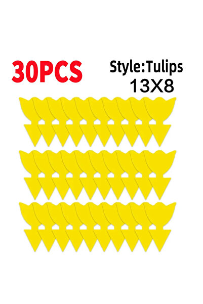 choice2 30PCS Tulips 10-30PCS Yellow Insect Traps Non-Toxic Double-sided Sticky Traps Fly Paper Insect Glue