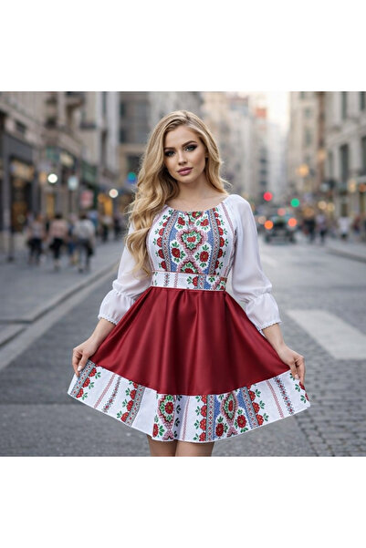 Welike Rochie dama cu motive traditionale onesize 36/38