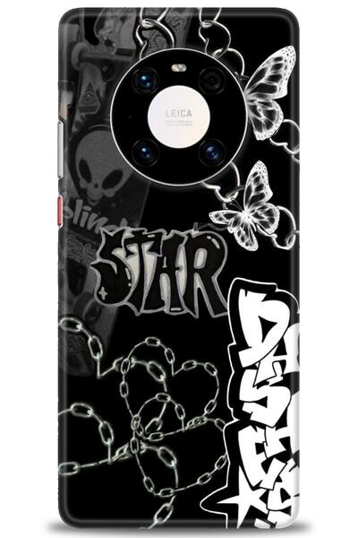 Rulet Aksesuar غطاء متوافق مع هاتف هواوي ميت 40 برو HD مطبوع - غطاء سيليكون م...