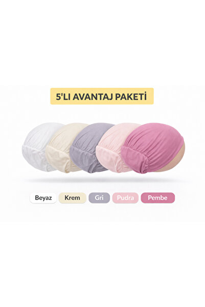 TRModam 5-Piece Elastic Snap-On Bonnet Set – Non-Slip, Comfortable, Daily Use