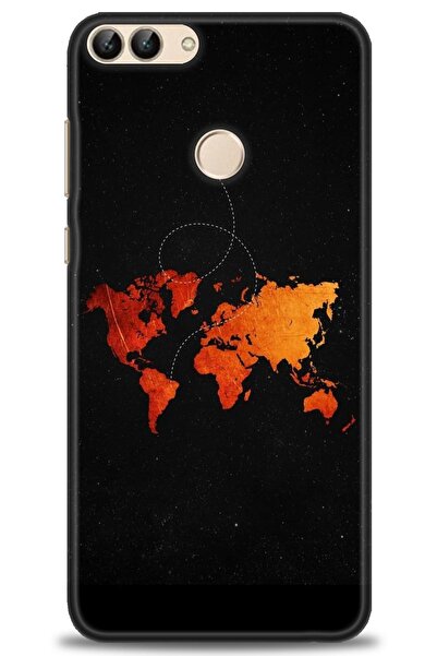 Rulet Aksesuar غطاء متوافق مع هاتف هواوي بي سمارت HD مطبوع + واقي شاشة سيرامي...