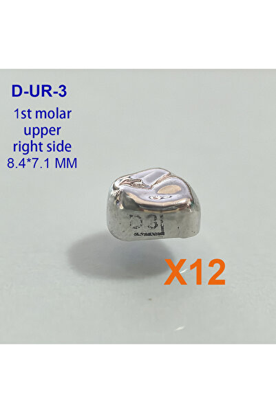 Choice15 D-UR-3 12 قطعة تيجان أسنان مؤقتة E3 E4 E5 D3 D4 D5 1st 2nd مصنوعة مس...