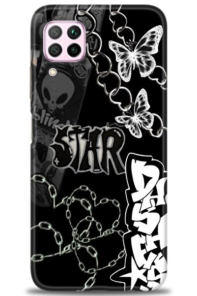 Rulet Aksesuar غطاء متوافق مع هاتف هواوي P40 لايت HD مطبوع - غطاء سيليكون بتص...