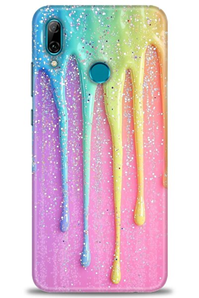 Rulet Aksesuar حافظة متوافقة مع هاتف هواوي بي سمارت 2019 HD مطبوع + واقي شاشة...