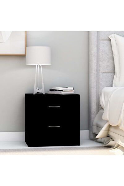 vidaxl Bedside Cabinets 2 pcs Black 40x30x40 cm Engineered Wood