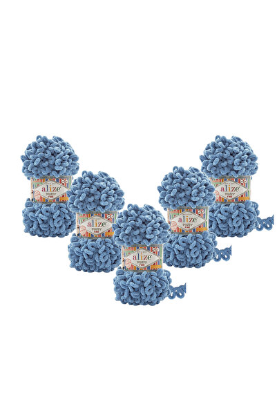 Alize (5 قطع) خيوط حياكة يدوية رفيعة ومنتفخة، عبوة من 5 قطع - 374 دقيقة، 100 غرام، 14.5 متر.